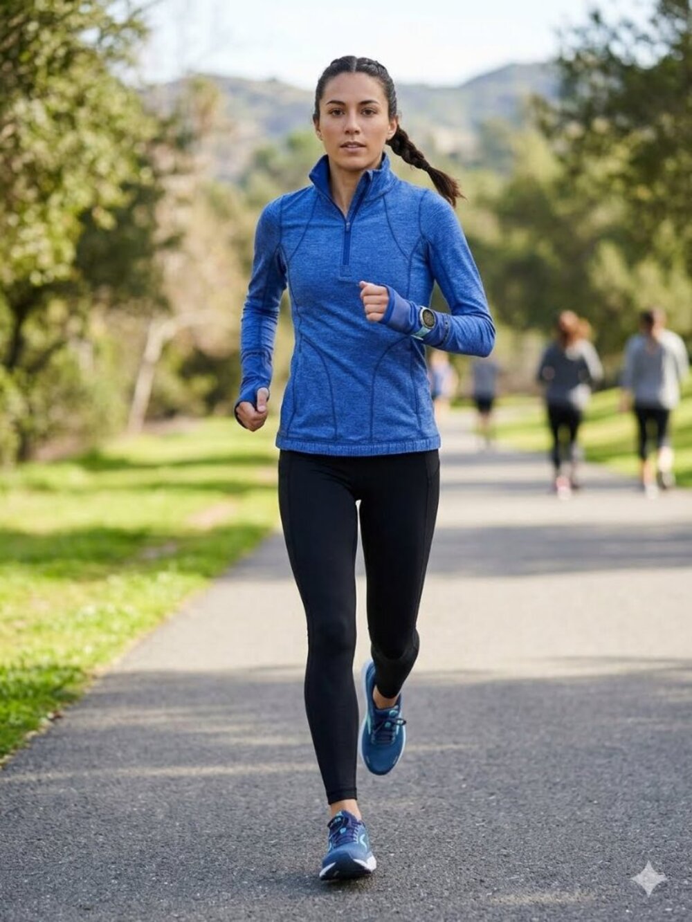 Lululemon Athletica blue quarter zip, size 4